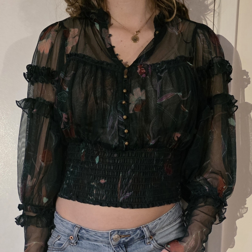 Free People Time For Shine Top Sz S - Picture 2 of 5